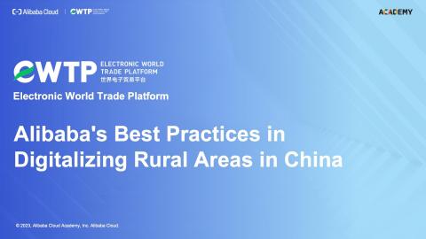 Alibaba's Best Practices in Digitalizing Rural Areas in China
