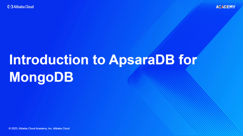 Introduction to ApsaraDB for MongoDB