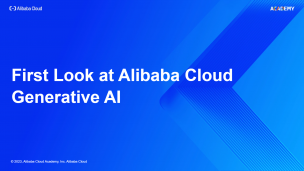 First Look at Alibaba Cloud Generative AI 