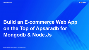 Build an E-commerce Web App on the Top of Apsaradb for Mongodb & Node.Js