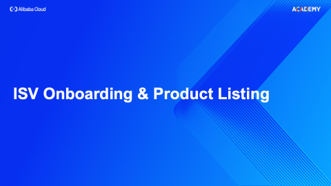 ISV Onboarding & Product Listing